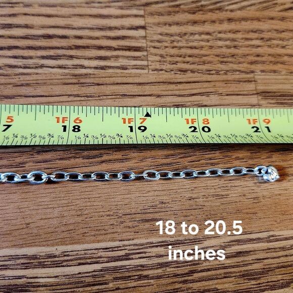 BRIGHTON "Metal Petal" Silver And Crystal Pendant Necklace - Picture 6 of 10